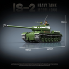 IS-2 Heavy Tank Model 1944 | 1703 PCS | 1:28 | WWII Soviet Heavy Tank