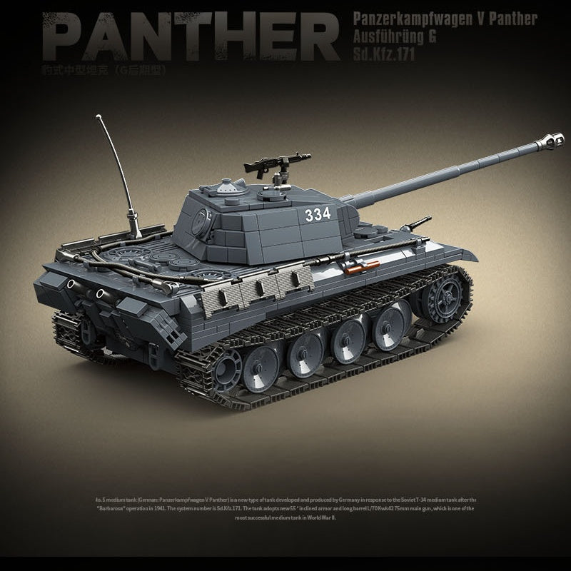 Panther Tank Ausf. G (Sd.Kfz.171) | 1180+PCS | 1:28 | WWII German Medium Tank