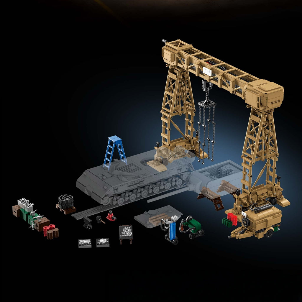 Rivers Gantry Crane | 2803+PCS | WWII German Military Maintenance | Fries 16T Crane
