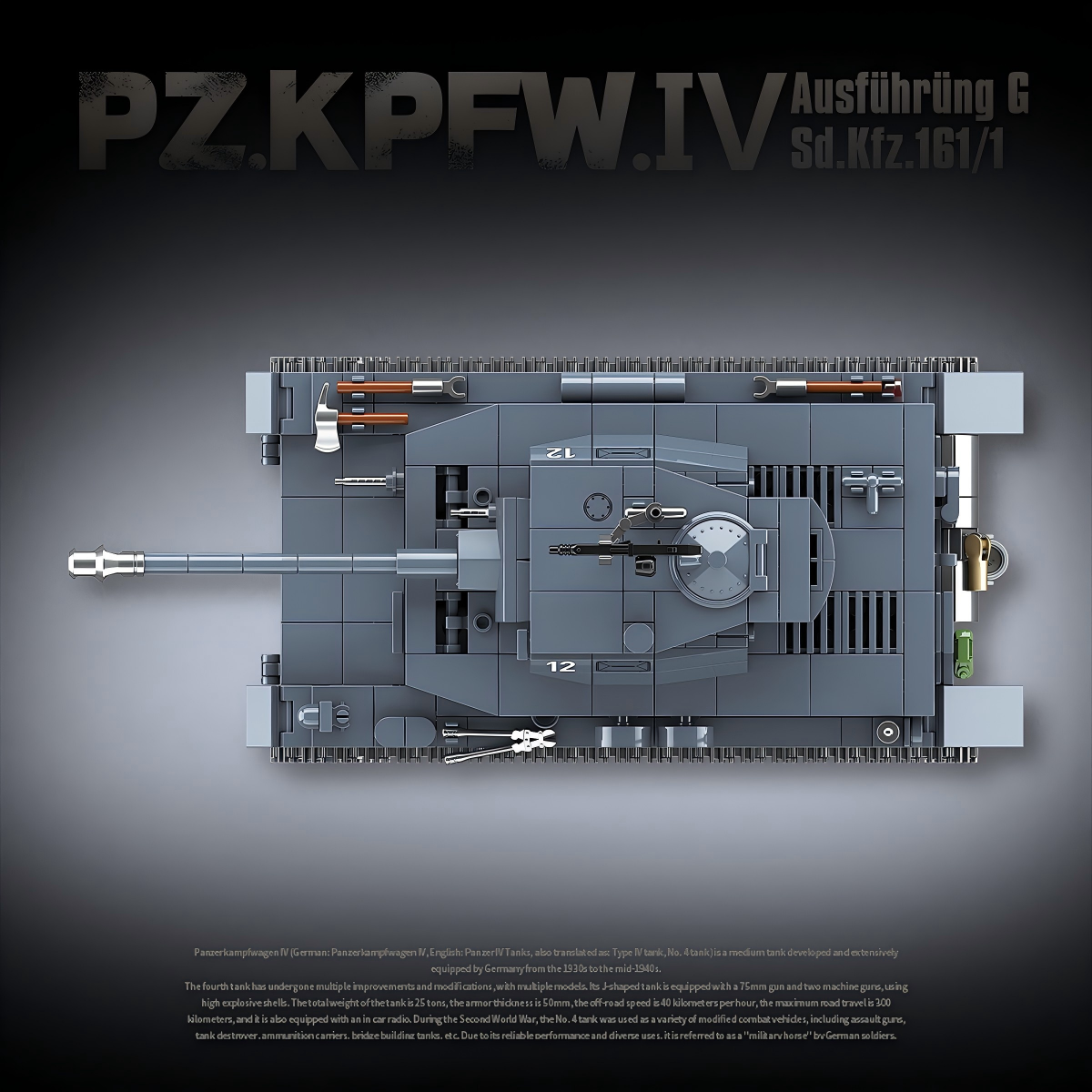 Panzer IV Ausf. G | 985 PCS | 1:28 | WWII German Medium Tank