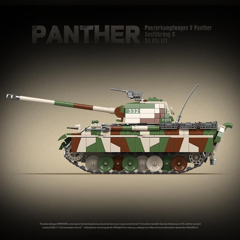 Panzer V Panther Ausf. G | 2136 PCS | 1:28 | WWII German Medium Tank