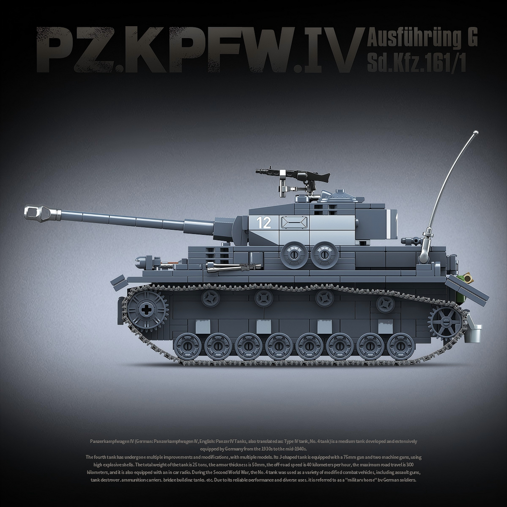 Panzer IV Ausf. G | 985 PCS | 1:28 | WWII German Medium Tank