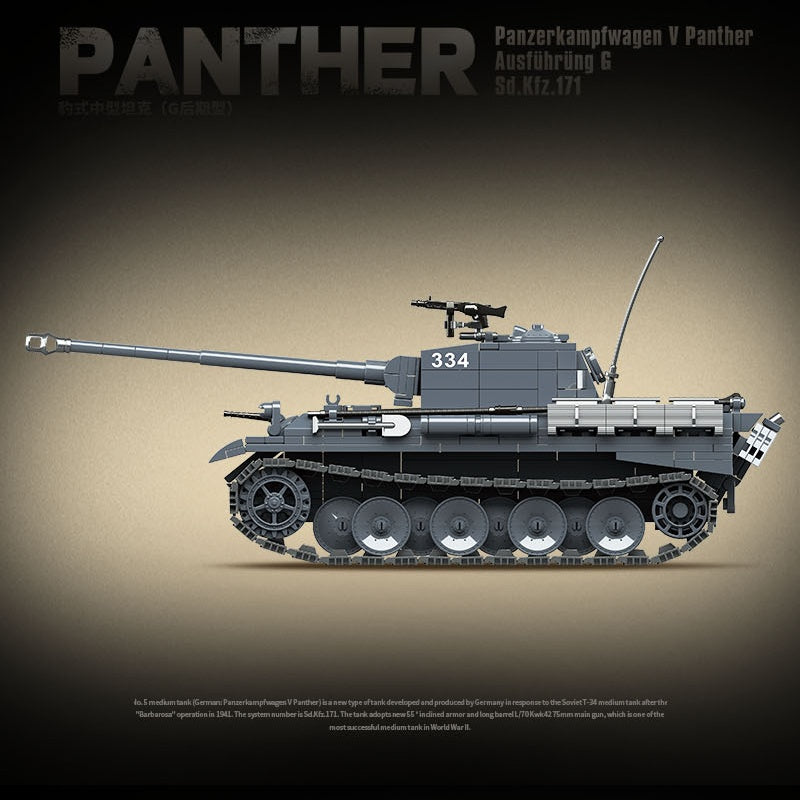 Panther Tank Ausf. G (Sd.Kfz.171) | 1180+PCS | 1:28 | WWII German Medium Tank