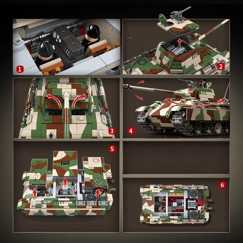 Panzer V Panther Ausf. G | 2136 PCS | 1:28 | WWII German Medium Tank