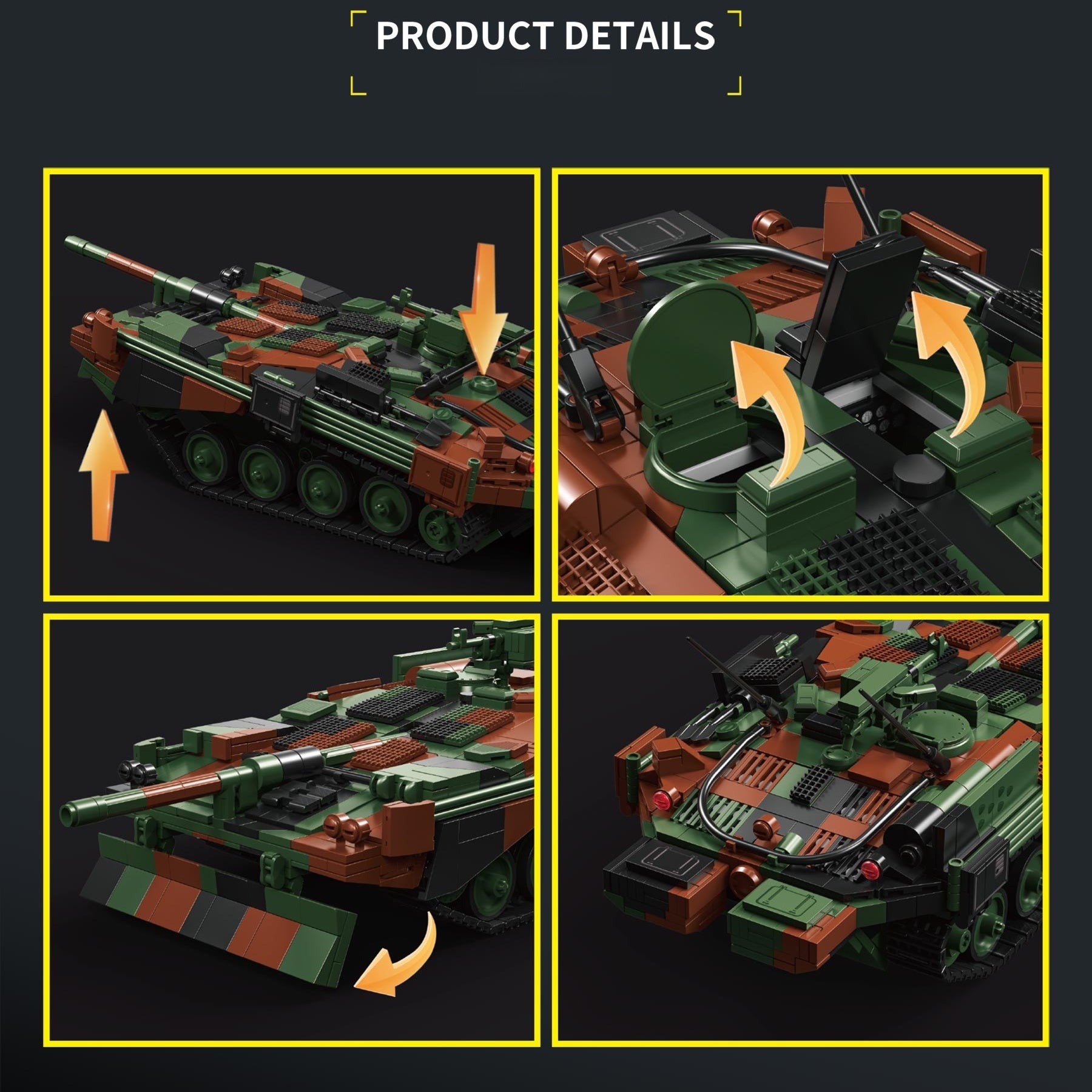 Strv 103B Main Battle Tank | 1773+PCS | 1:28 | Cold War Swedish MBT