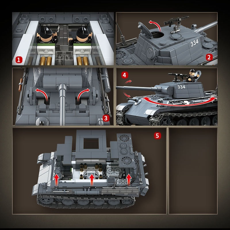 Panther Tank Ausf. G (Sd.Kfz.171) | 1180+PCS | 1:28 | WWII German Medium Tank