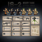 IS-2 Heavy Tank Model 1944 | 1703 PCS | 1:28 | WWII Soviet Heavy Tank