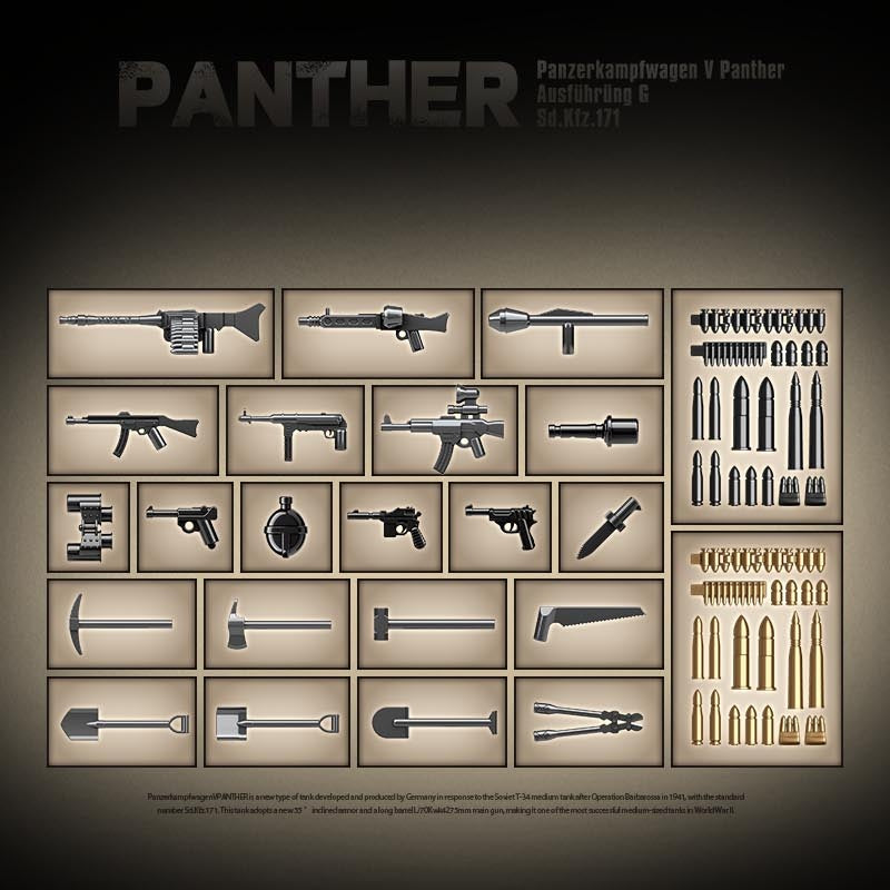 Panzer V Panther Ausf. G | 2136 PCS | 1:28 | WWII German Medium Tank