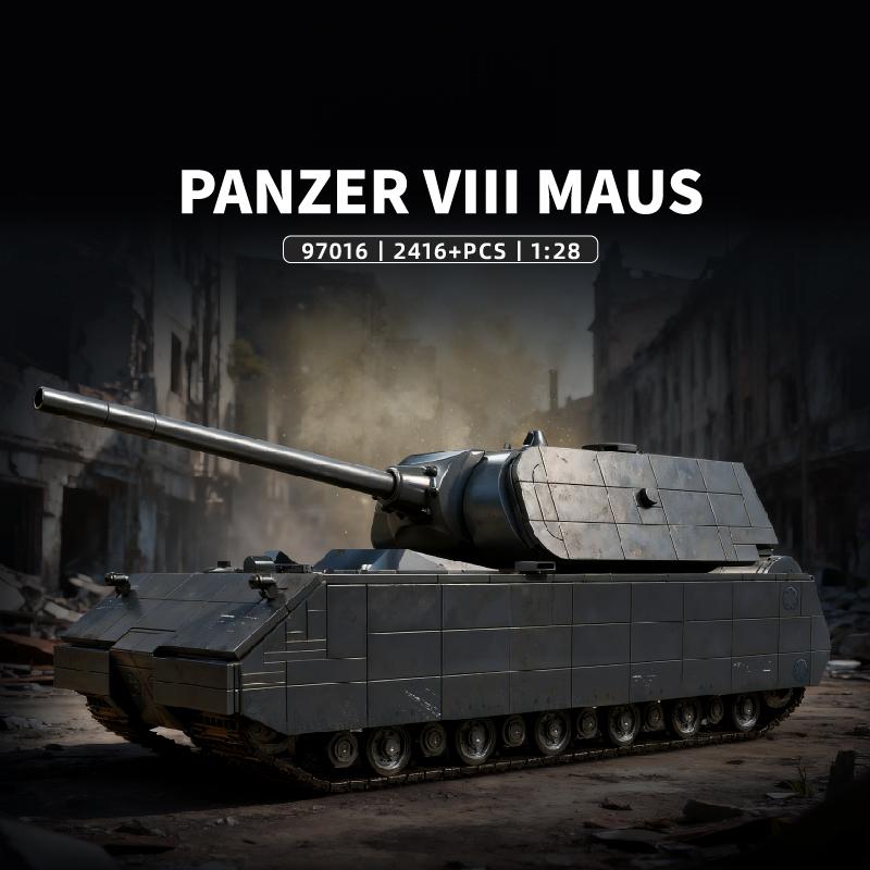Panzer VIII Maus Super-Heavy Tank | 2416+PCS | 1:28 | WWII