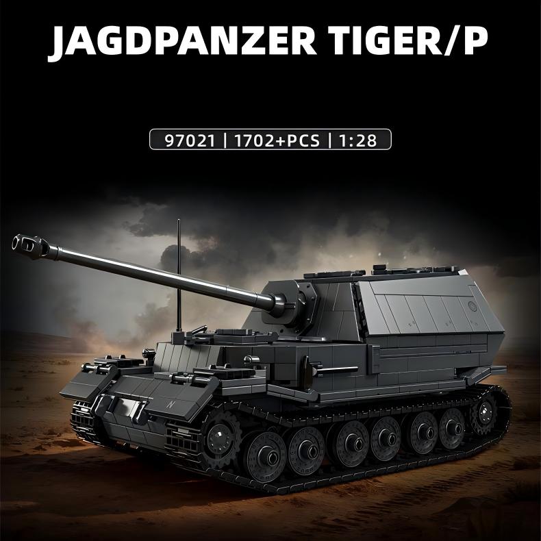 Tiger I Heavy Tank | 1,702+ PCS | 1:28 Giant Scale | Flagship Interior Series