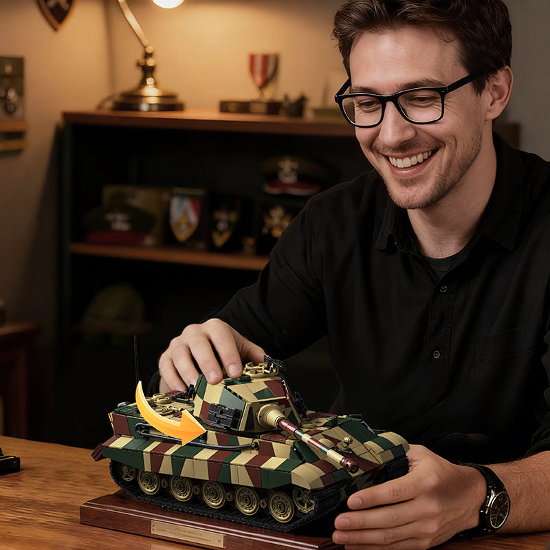 Tiger II Heavy Tank | 1780+PCS | 1:28 | WWII German King Tiger Flagship Edition