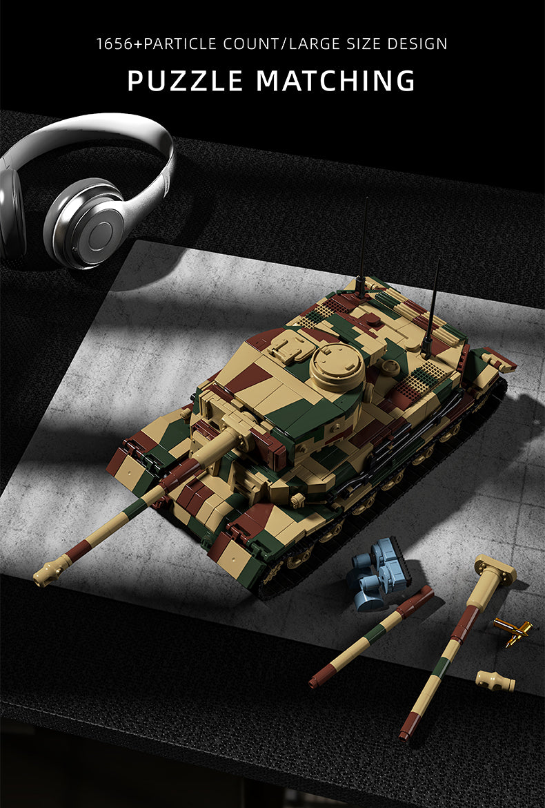 Tiger Tank (P) | 1656+PCS | 1:28 | WWII German Heavy Tank