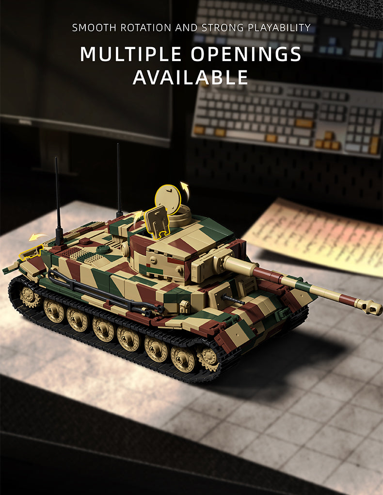 Tiger Tank (P) | 1656+PCS | 1:28 | WWII German Heavy Tank