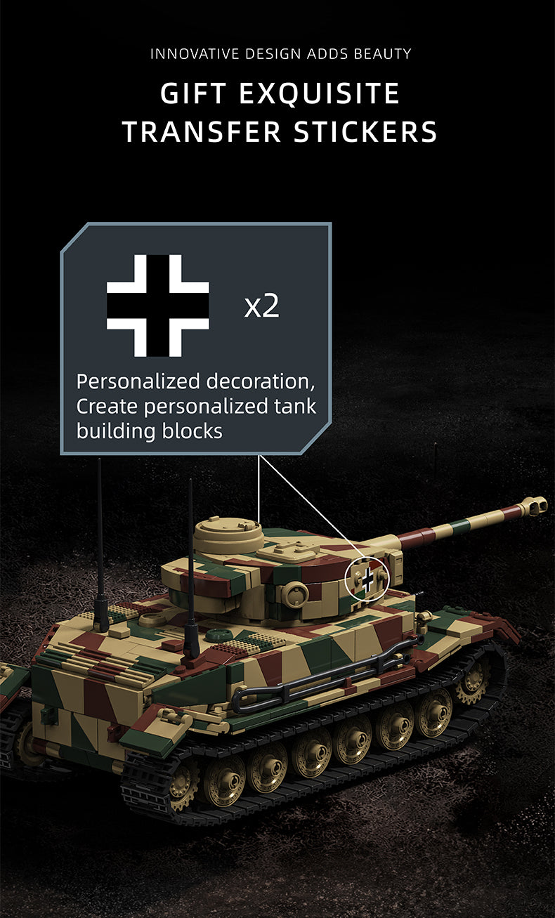 Tiger Tank (P) | 1656+PCS | 1:28 | WWII German Heavy Tank