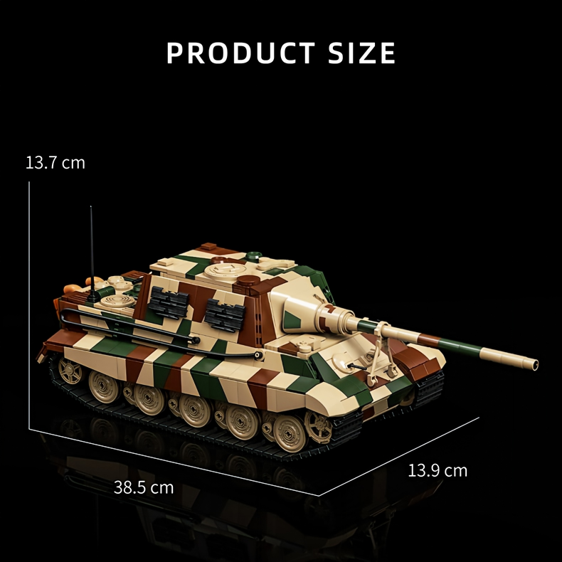 Jagdtiger | 1821+PCS | 1:28 | WWII German Heavy Tank Destroyer