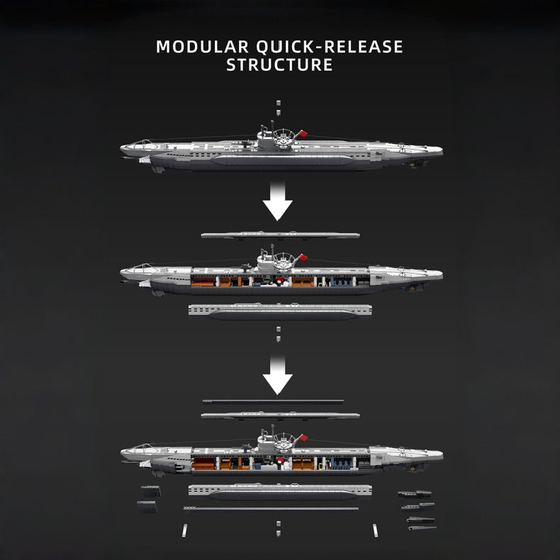 U-96 Type VIIC Submarine | 3565+PCS | 1:72
