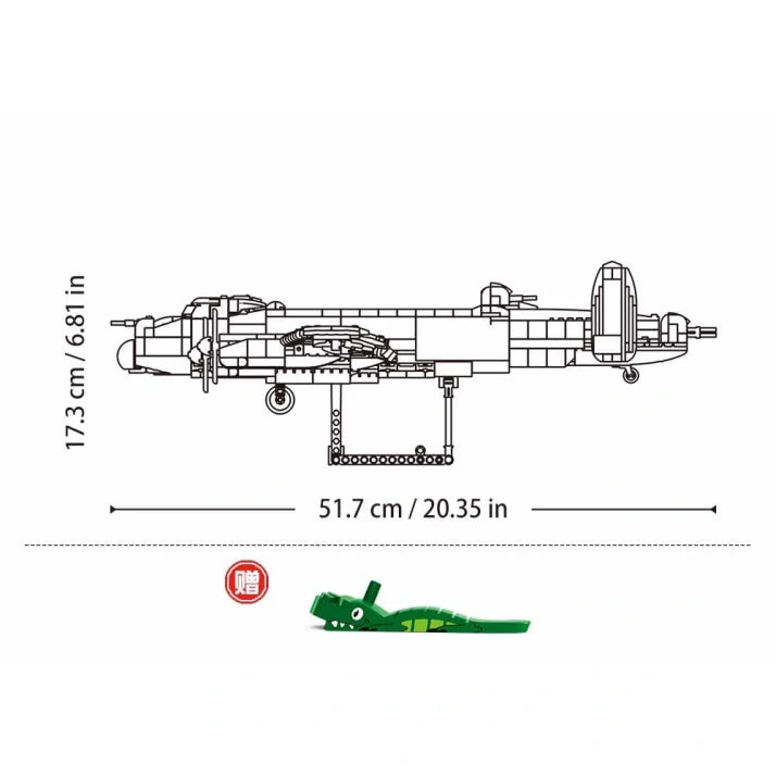 Avro Lancaster Mk.I “G for George” Bomber | 1,382 PCS | 1:44 Scale