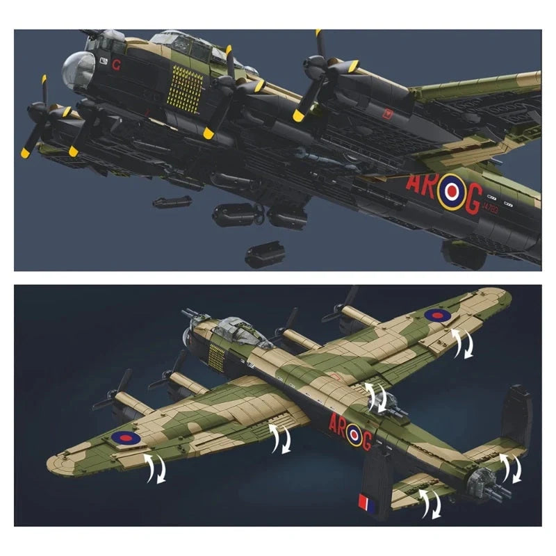 Avro Lancaster Mk.I “G for George” Bomber | 1,382 PCS | 1:44 Scale