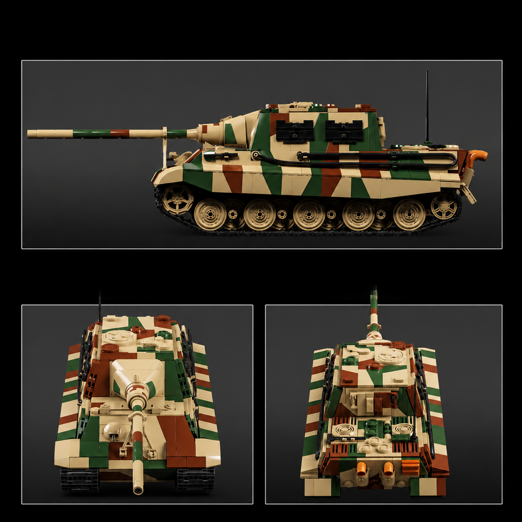 Jagdtiger | 1821+PCS | 1:28 | WWII German Heavy Tank Destroyer
