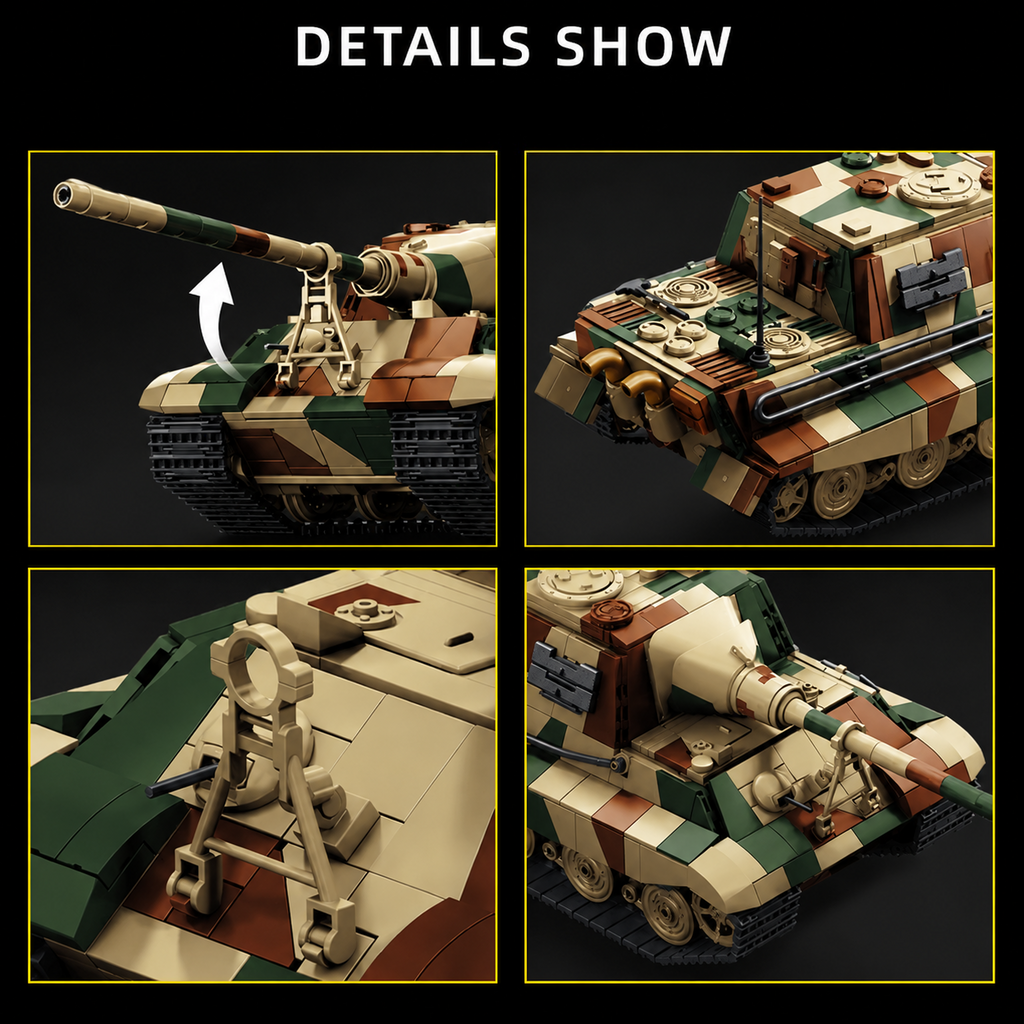 Jagdtiger | 1821+PCS | 1:28 | WWII German Heavy Tank Destroyer