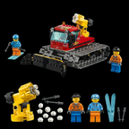 City Snow Groomer with Snow Cannon | 209+PCS | 2 Minifigures | Winter Ski Resort Service Vehicle