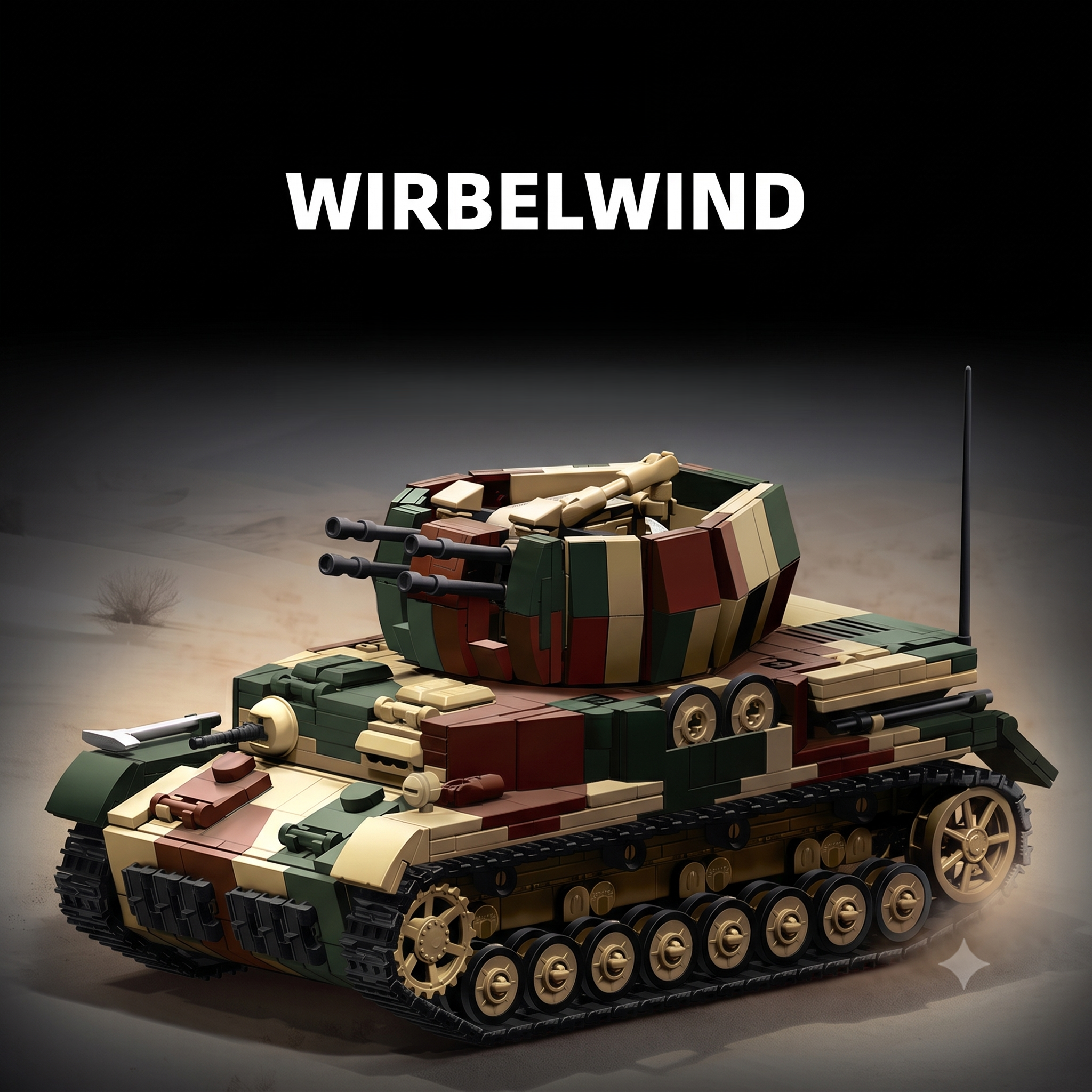 Wirbelwind Flakpanzer | 1474+PCS | 1:28 | WWII German Anti-Aircraft Tank