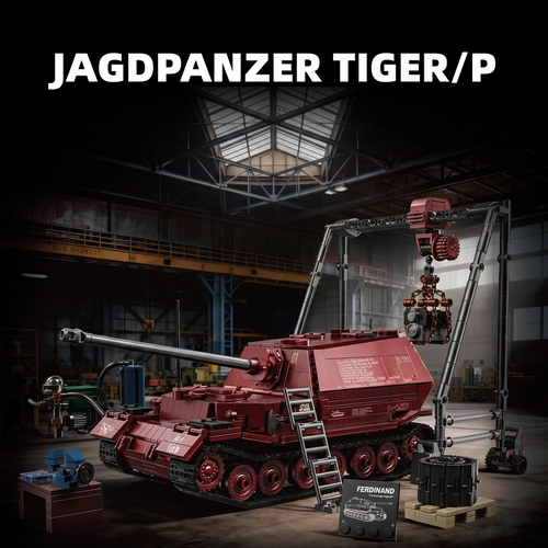 (Limited)Ferdinand Jagdpanzer Tiger (P) | 2125+PCS | 1:28 | WWII German Tank Destroyer
