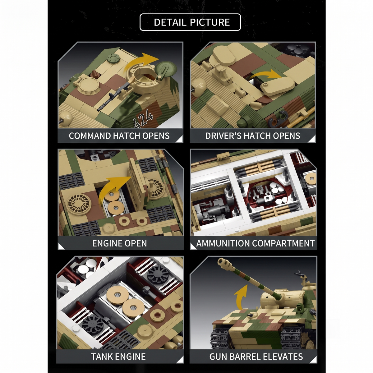 Panzer V Panther 424 | 1675pcs