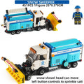 Snow Sweeper Truck | 451+PCS | 1 Minifigure | City Winter Service Engineering Vehicle