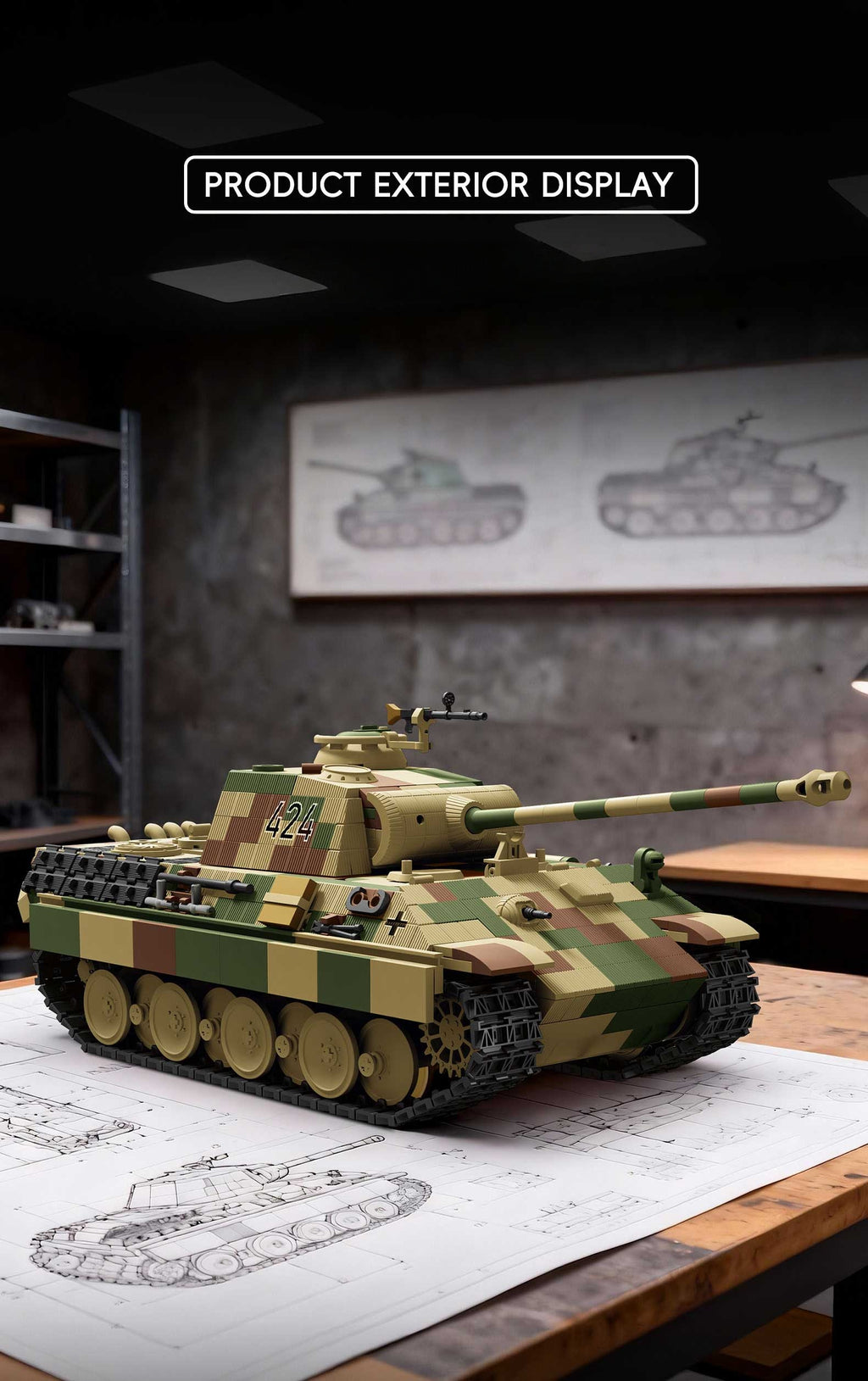 Panzer V Panther 424 | 1675pcs