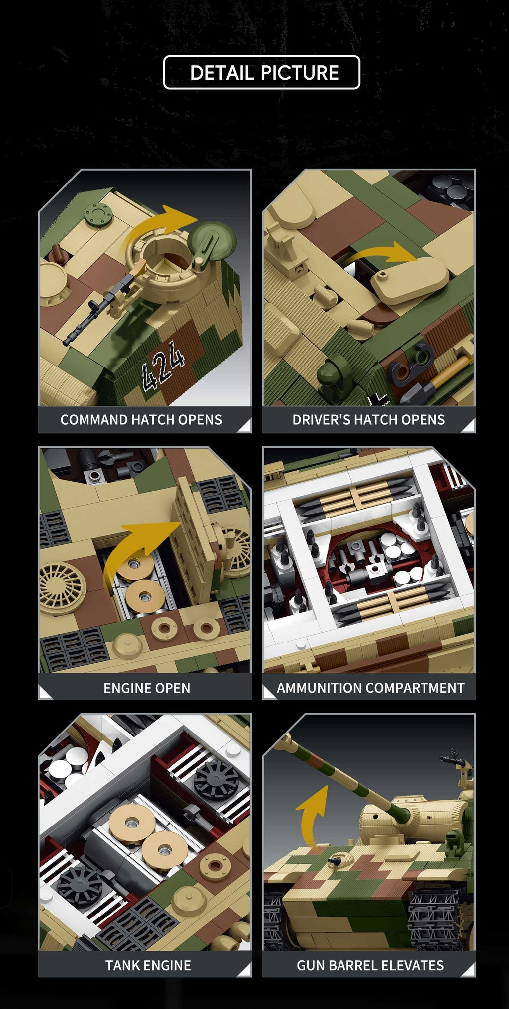 Panzer V Panther 424 | 1675pcs