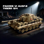 Tiger II Heavy Tank | 2143+PCS | 1:28 | WWII German Panzer VI Ausf.B