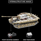 Tiger II Heavy Tank | 2143+PCS | 1:28 | WWII German Panzer VI Ausf.B