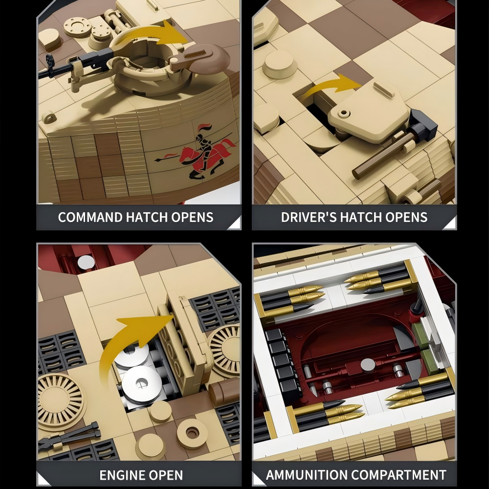 Tiger II Heavy Tank | 2143+PCS | 1:28 | WWII German Panzer VI Ausf.B