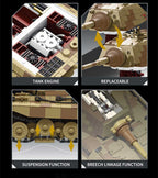 Tiger II Heavy Tank | 2143+PCS | 1:28 | WWII German Panzer VI Ausf.B