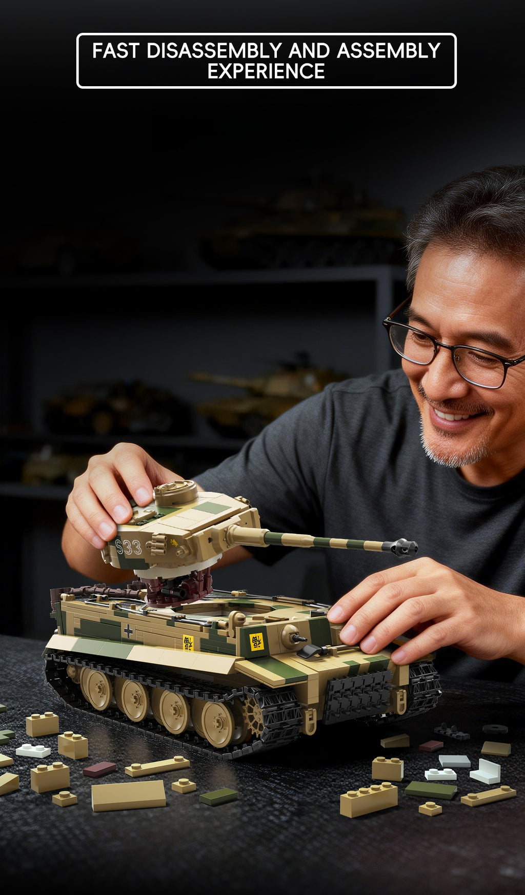 Panzer VI Tiger S33 | 1595pcs