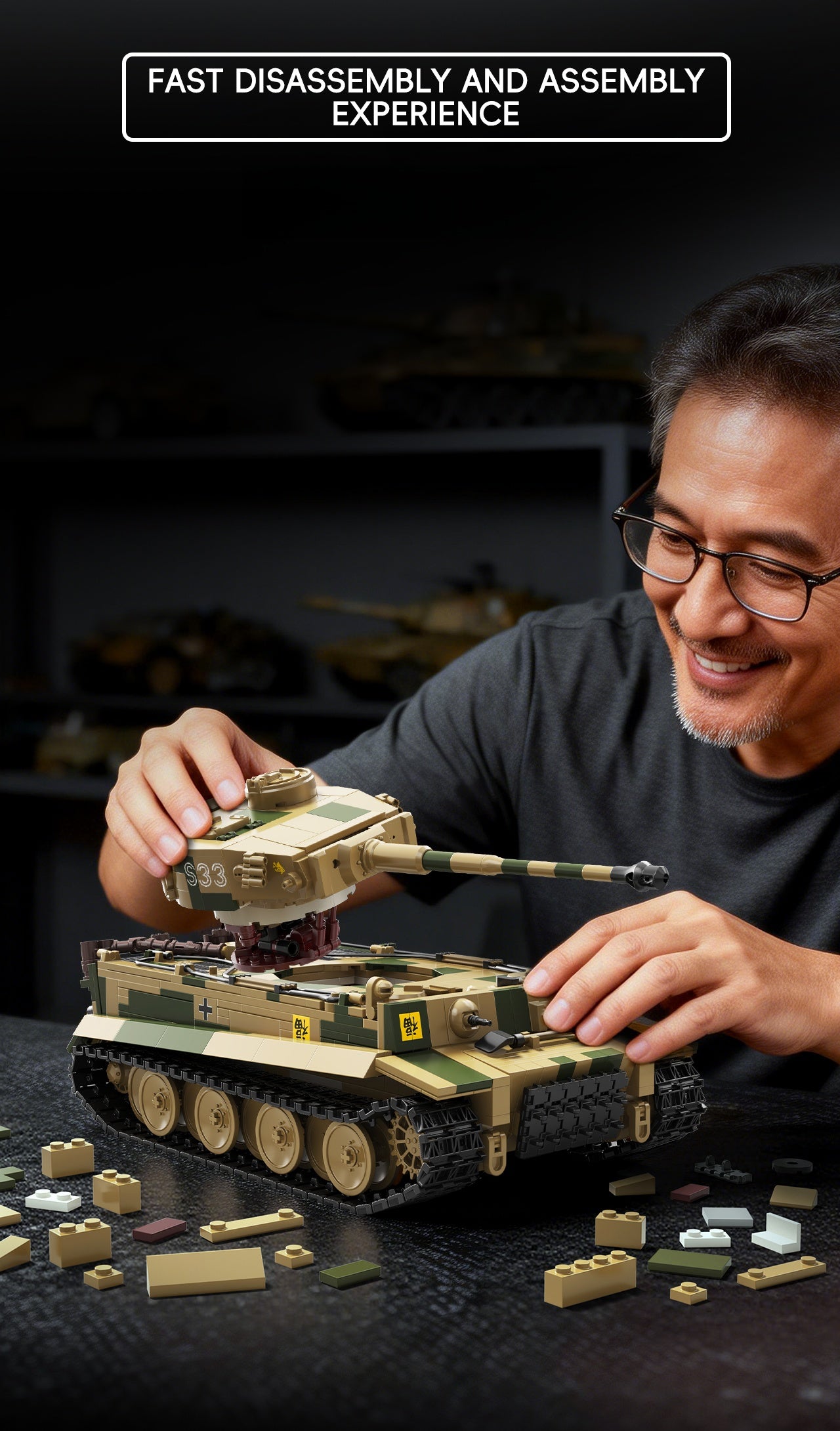 Panzer VI Tiger S33 | 1595pcs