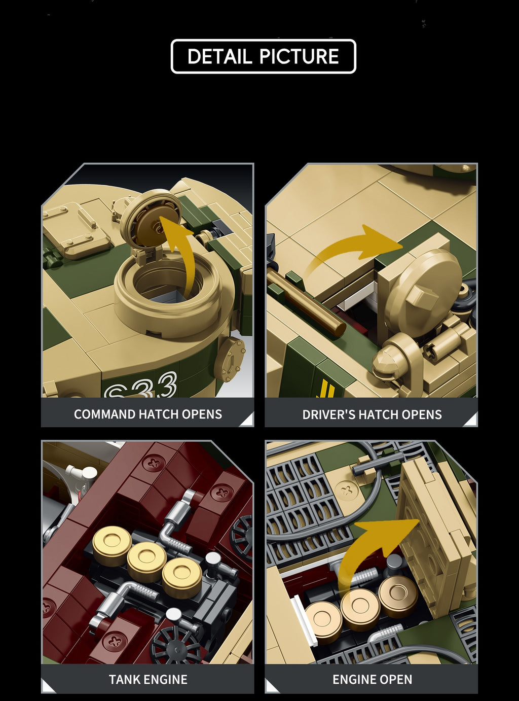 Panzer VI Tiger S33 | 1595pcs