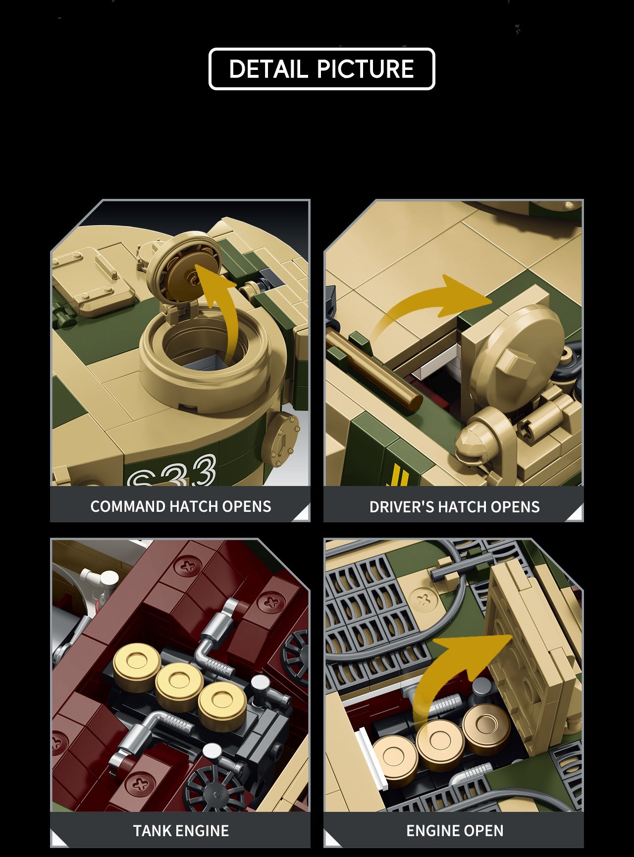 Panzer VI Tiger S33 | 1595pcs