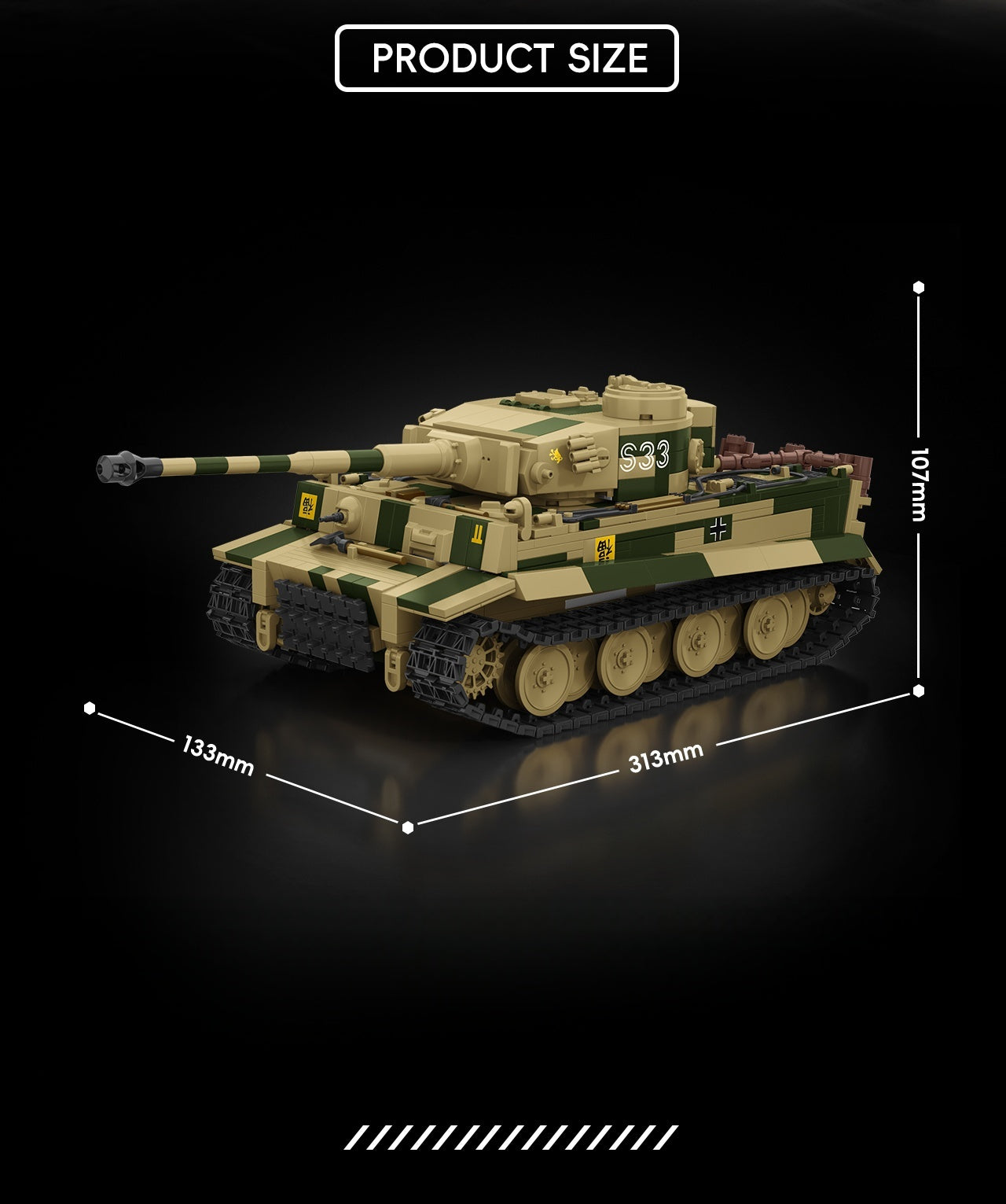 Panzer VI Tiger S33 | 1595pcs