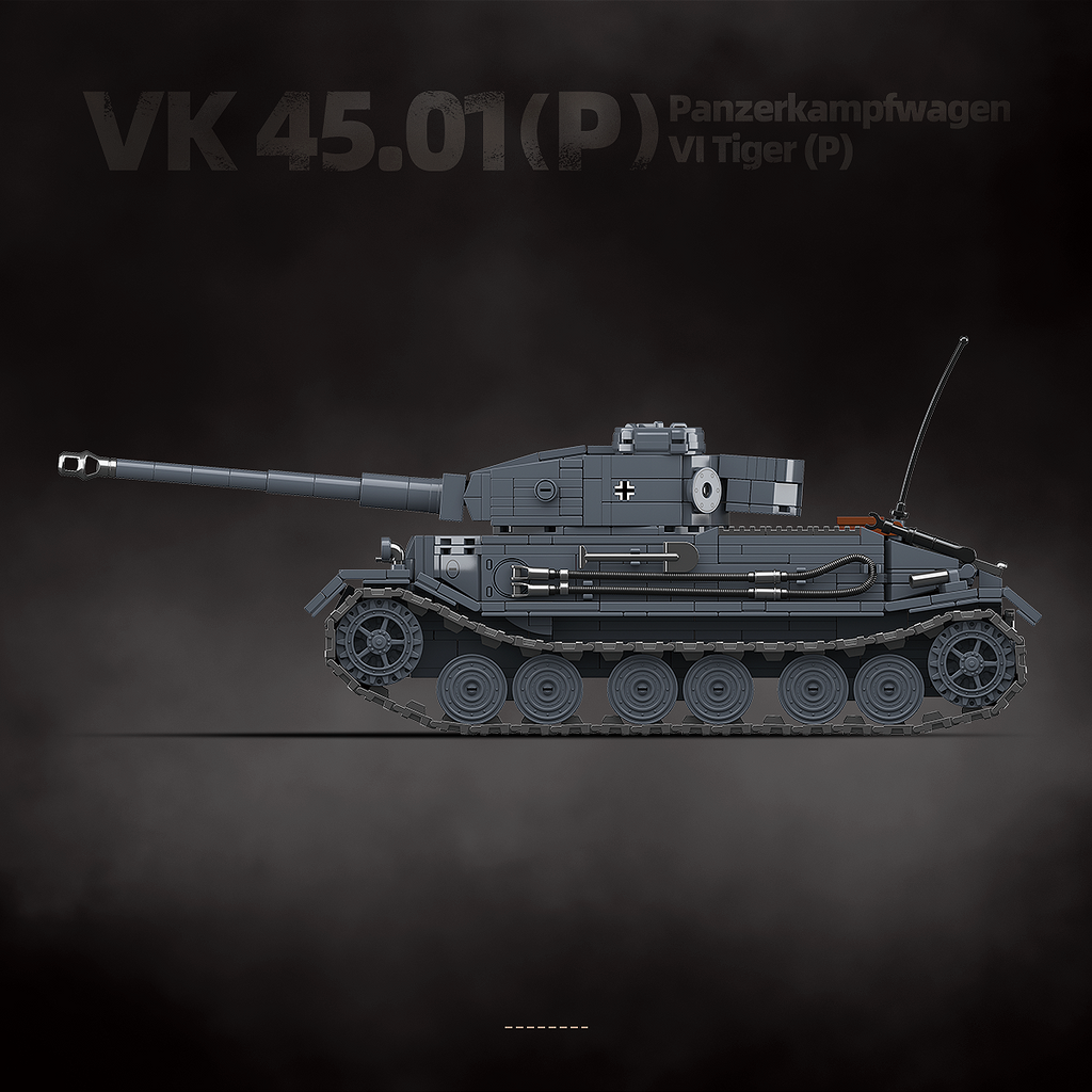 Tiger Tank (P) | 1531 PCS | 1:28 | WWII German Heavy Tank