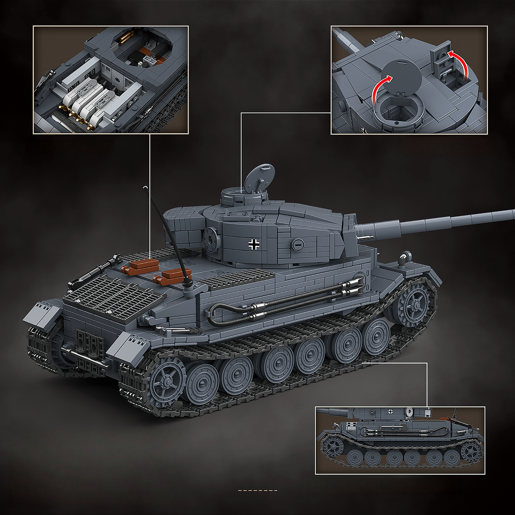 Tiger Tank (P) | 1531 PCS | 1:28 | WWII German Heavy Tank