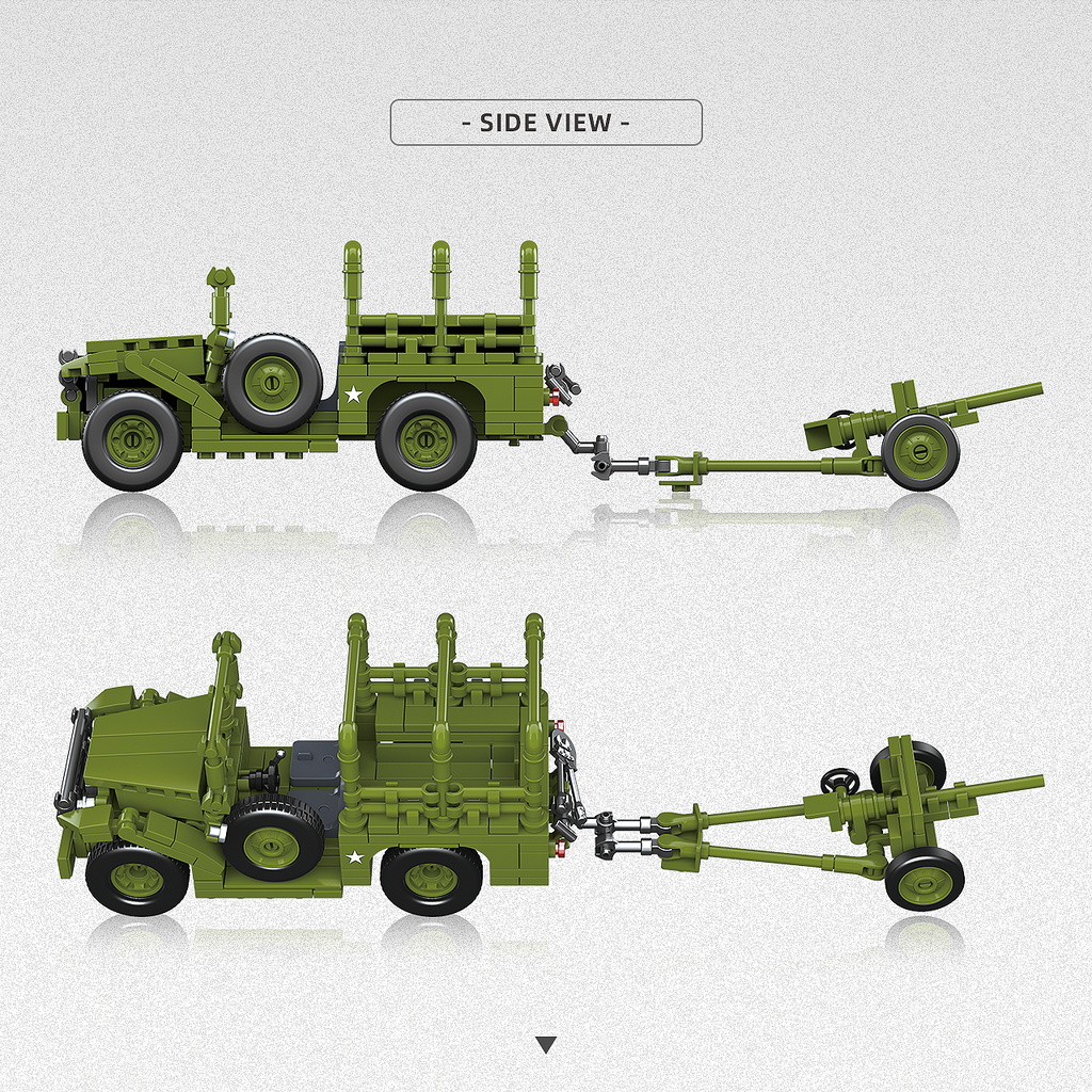 M3 37mm AT GUN Doge Beep WC52 | 313PCS